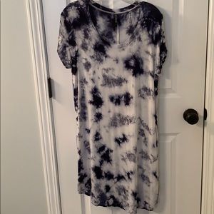 Cotton On Navy Tie-Dye T-Shirt Dress